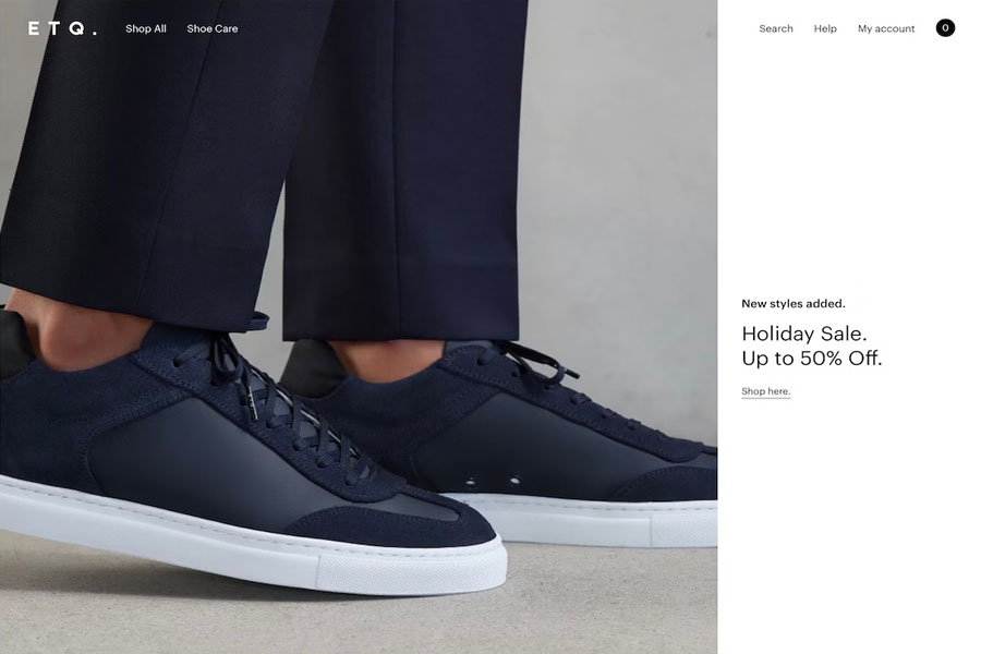 etq simple website example