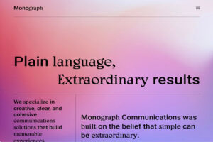 monograph simple website example