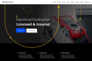 Divi - electrician website template for WordPress
