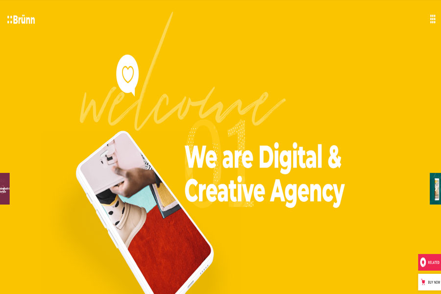 brunn creative agency wordpress theme