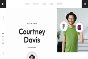 glitche vcard resume wordpress theme