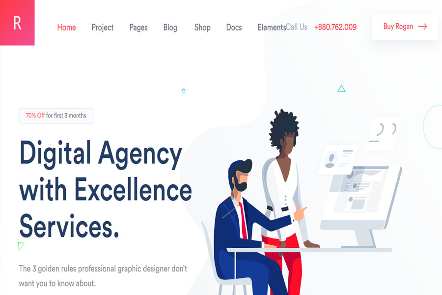 rogan creative agency wordpress theme