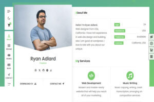 ryancv personal page wordpress theme