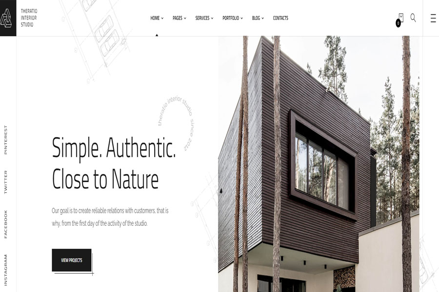 theratio wordpress theme with slider