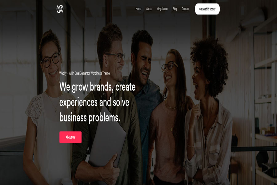 webify startup wordpress theme