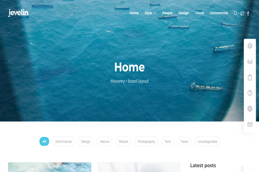 best fullscreen wordpress themes Jevelin