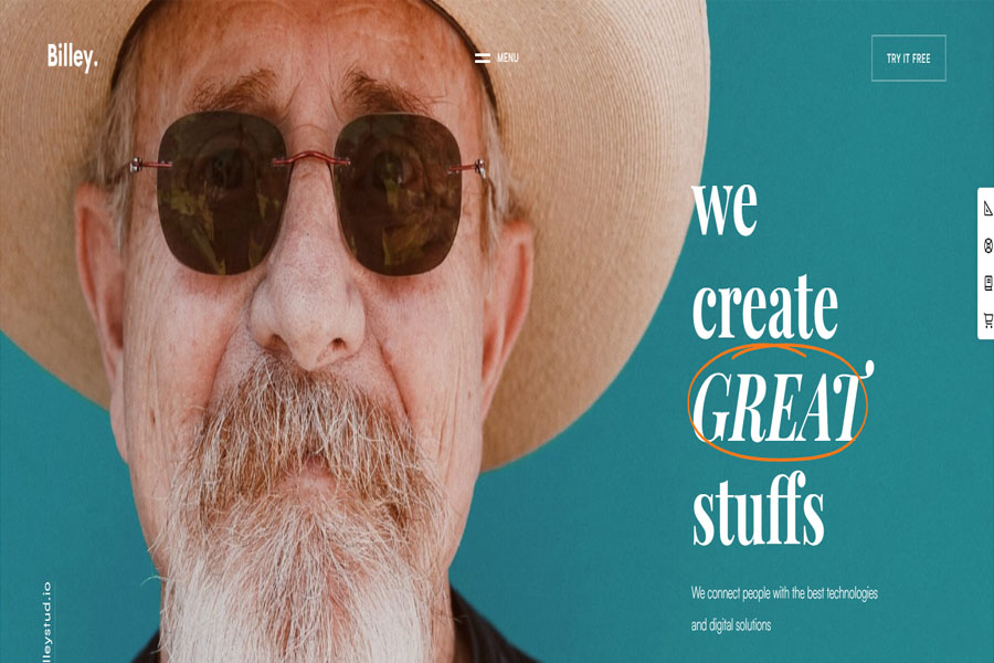 billey full-screen wordpress theme