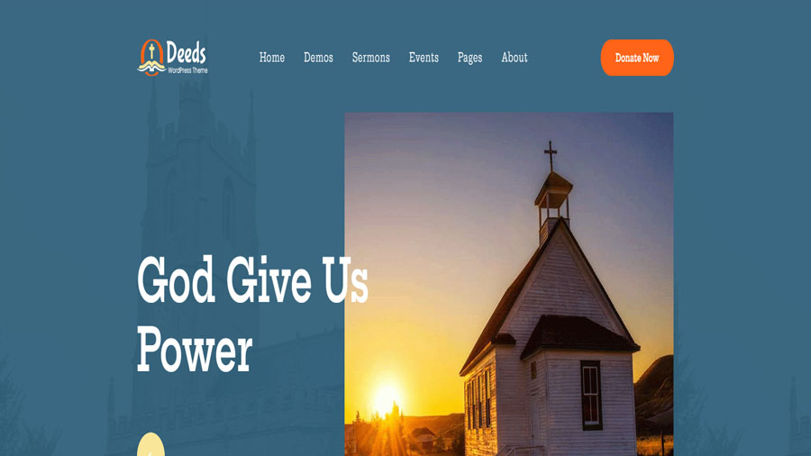 deeds - clean church WordPress theme