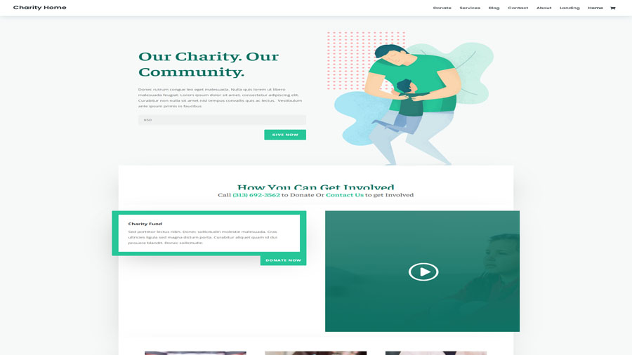 divi - most popular charity WordPress theme