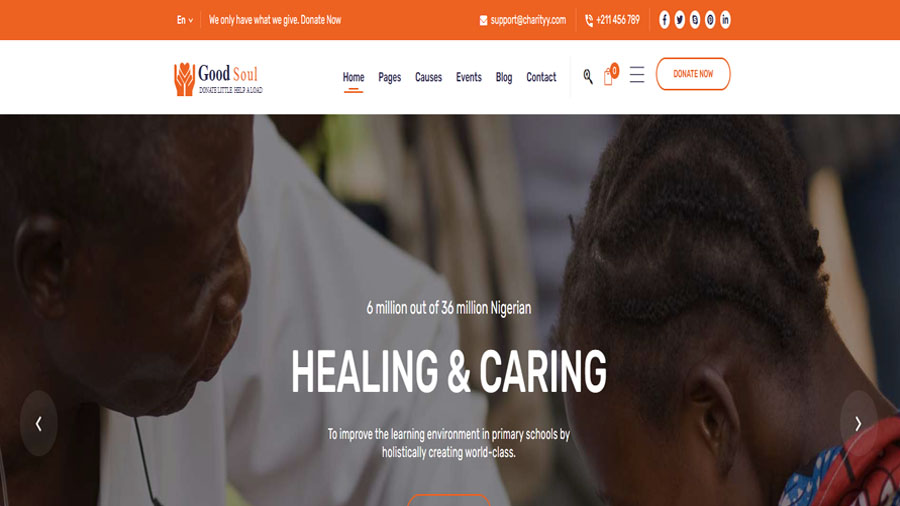 goodsoul wordpress theme for non profit organizations